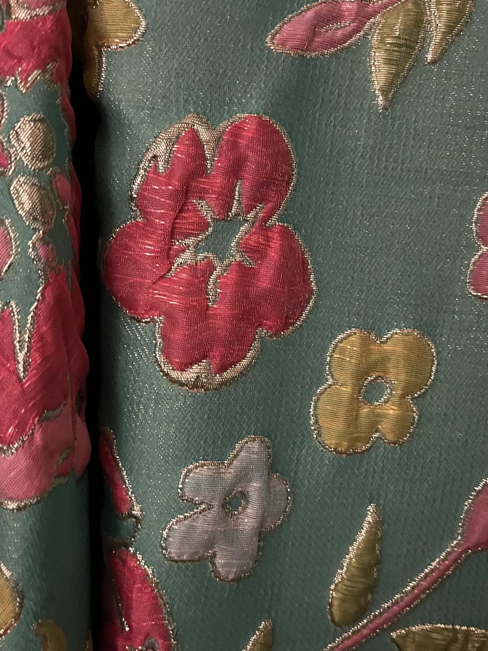 Arianne Elmy’s “Good Luck” Embroidered Midi Dress with Pink and Green Flowers - Picture 9 of 9